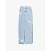 Holzweiler Blue Louisa Denim Maxi Skirt In Blue Mix