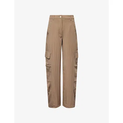 Holzweiler Womens Brown Tula Wide-leg Woven Trousers