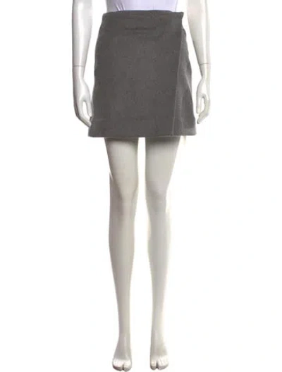 Pre-owned Holzweiler Wool Mini Skirt In Grey