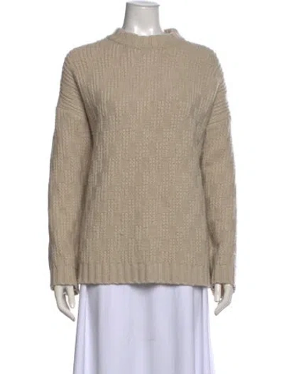 Pre-owned Holzweiler Wool Mock Neck Sweater In Neutral
