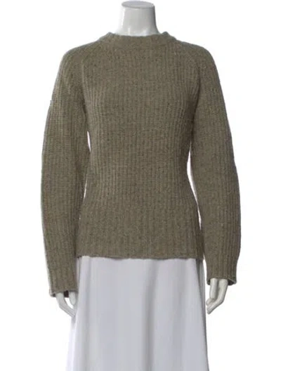 Pre-owned Holzweiler Wool Tweed Pattern Sweater In Green
