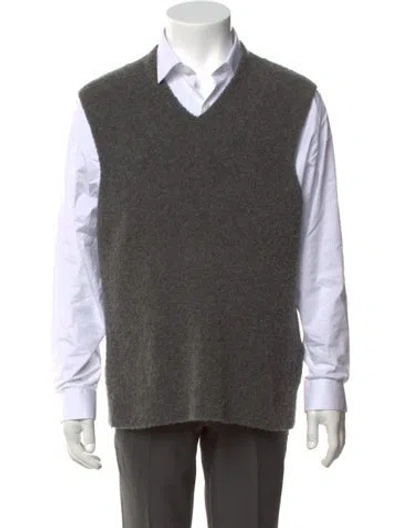 Pre-owned Holzweiler Wool V-neck Sweater Vest In Grey