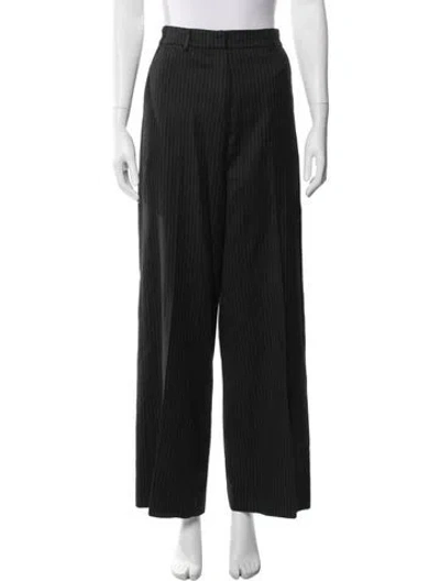 Pre-owned Holzweiler Wool Wide Leg Pants In Black