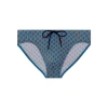 Hom Anglet Swim Mini Briefs In Turquoise Print