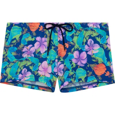 Hom Balata Swim Shorts In Navy Print