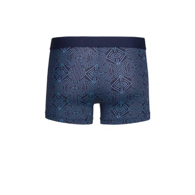 Hom Boxer À Motif In Blue
