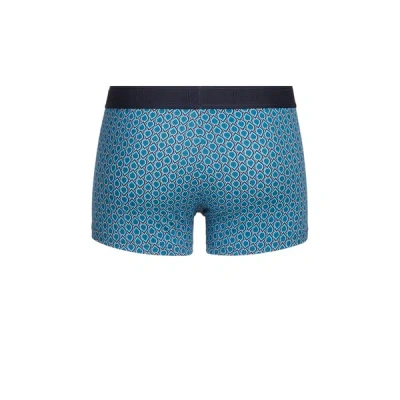Hom Boxer À Motif In Blue