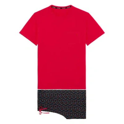 Hom Charli Short Sleepwear In Black Print