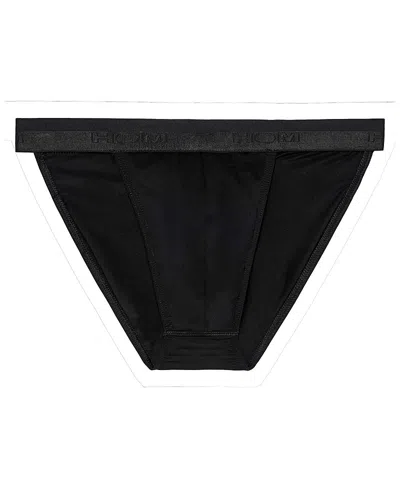 Hom Classic Tanga Briefs In Black