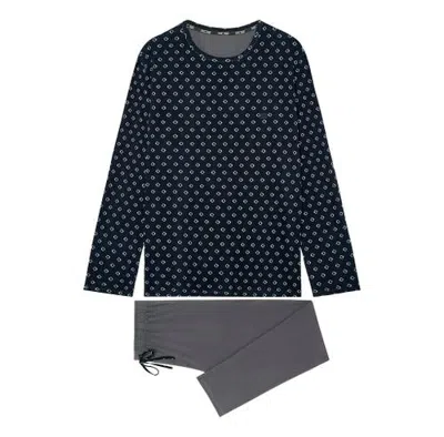 Hom Duane Long Sleepwear In Black Print