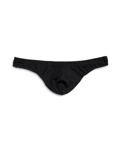 Hom Fredy Slim-fit Stretch-jersey Thong In Black