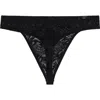 Hom Free Cut Lace Thong In Black