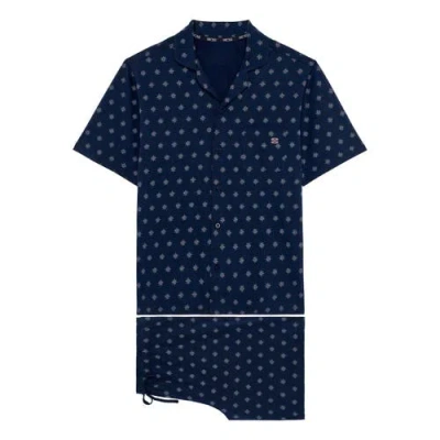 Hom Indio Short Sleepwear In Navy Print