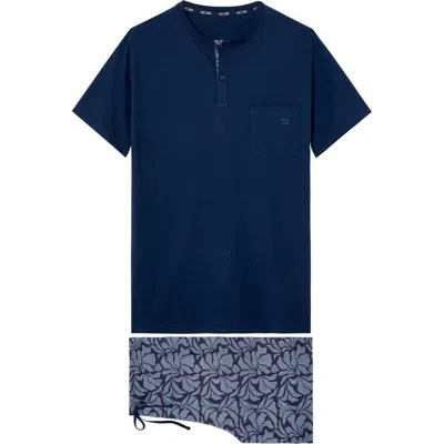 Hom Long Island Short Sleepwear In Blue