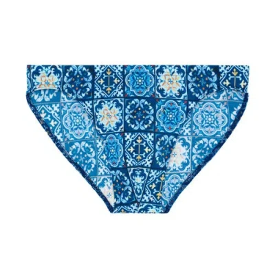 Hom Maiolica Swim Micro Briefs In Blue
