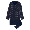 Hom Mandala Long Sleepwear In Navy Print