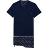 Hom Mandala Short Sleepwear In Navy Print
