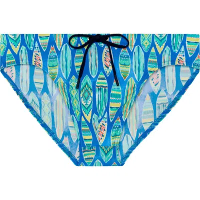 Hom Marbella Swim Mini Briefs In Blue Print