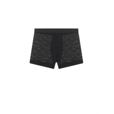 Hom Patterned Boxer Shorts In Black