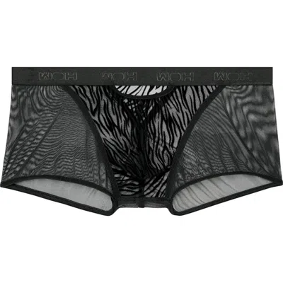 Hom Woh Personal Allure Tiger Print Trunk In Black
