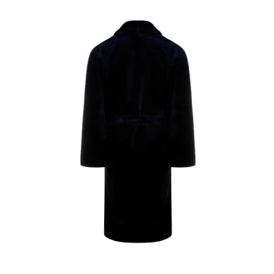 Hom Ribbed Everest Robe In Black
