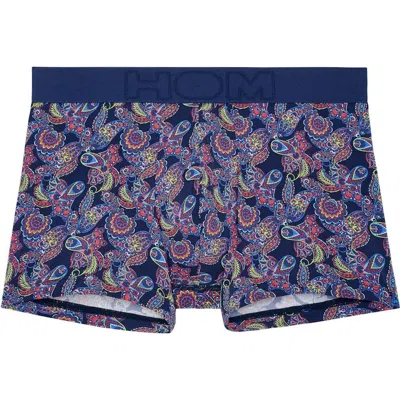 Hom Ringo Boxer Briefs In Navy Print