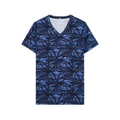 Hom Star Island Tee-shirt V Neck In Blue