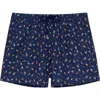 Hom Summer Beach Boxer In Navy Print