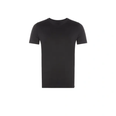 Hom Supreme Cotton Crew Neck T-shirt In Black