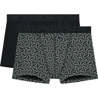 Hom Tom #2 Boxer Briefs Ho1 2p In Black/black Print