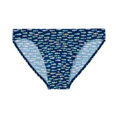 Hom Trouville Micro Briefs In Navy Print