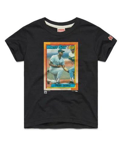 Homage Kids' Big Boys And Girls Frank Thomas Charcoal Chicago White Sox Topps Baseball Card Tri-blend T-shirt