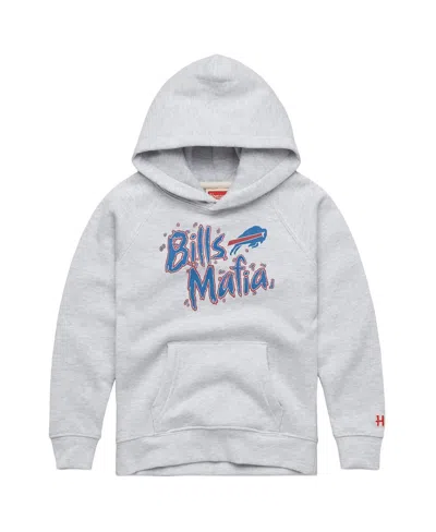 Homage Kids' Big Boys And Girls Gray Buffalo Bills Bills Mafia Tri-blend Hoodie
