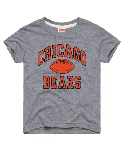 Homage Kids' Big Boys And Girls Gray Chicago Bears Gridiron Tri-blend T-shirt