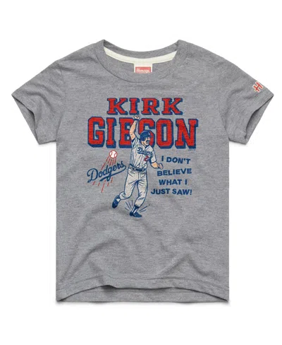 Homage Kids' Big Boys And Girls  Kirk Gibson Gray Los Angeles Dodgers Cooperstown Collection Player Graphic