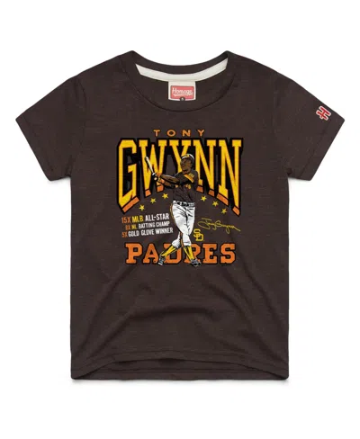 Homage Kids' Big Boys And Girls  Tony Gwynn Brown San Diego Padres Cooperstown Collection Player Graphic Tr