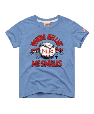 Homage Kids' Big Boys And Girls Light Blue Philadelphia Phillies X The Sandlot Tri-blend T-shirt