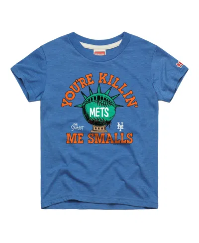 Homage Kids' Big Boys And Girls Royal New York Mets X The Sandlot Tri-blend T-shirt In Blue