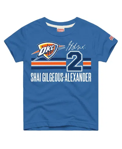 Homage Kids' Big Boys And Girls Shai Gilgeous-alexander Blue Oklahoma City Thunder Remix Signature Name Number Tr