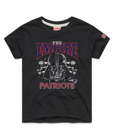 Homage Kids' Boys' And Girls' New England Patriots Star Wars Tri-blend Relaxed-fit T-shirt In Black