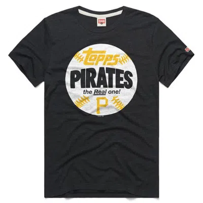 Homage Charcoal Pittsburgh Pirates Mlb X Topps Baseball The Real One Tri-blend T-shirt