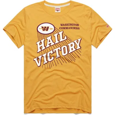 Homage Gold Washington Commanders Hail Victory Logo Tri-blend T-shirt