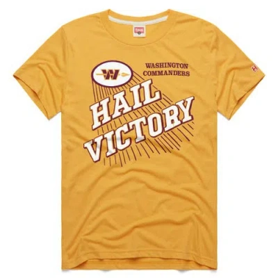 Homage Gold Washington Commanders Hail Victory Logo Tri-blend T-shirt