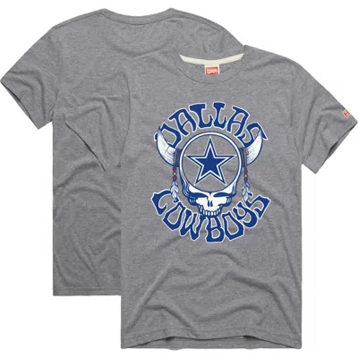 Homage Gray Dallas Cowboys Nfl X Grateful Dead Tri-blend T-shirt