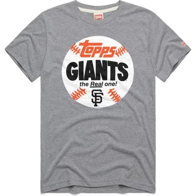 Homage Gray San Francisco Giants Mlb X Topps Baseball The Real One Tri-blend T-shirt