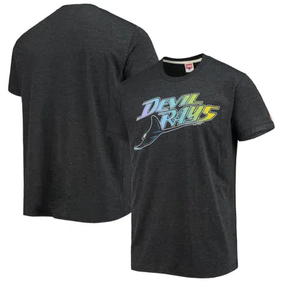 Homage Men's  Heathered Charcoal Tampa Bay Rays Hand-drawn Logo Tri-blend T-shirt