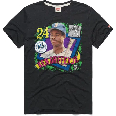 Homage Ken Griffey Jr. Charcoal Seattle Mariners Topps 75 Remix Graphic T-shirt