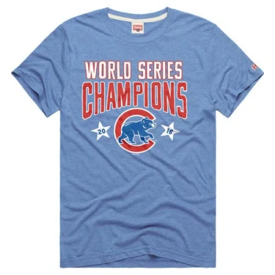 Homage Light Blue Chicago Cubs Tri-blend Hyperlocal T-shirt