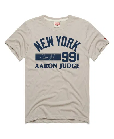 Homage Men's Aaron Judge Stone New York Yankees Signature Name & Number Tri-blend T-shirt