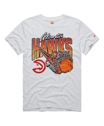 Homage Men's And Women's Ash Atlanta Hawks On Fire Tri-blend T-shirt In White